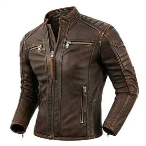 Chaqueta de cuero genuino con estilo para hombre más vendida, lona, impermeable, a prueba de viento, colores personalizados disponibles, el mejor precio de venta - Product Image 4
