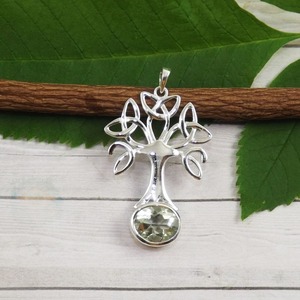 Boho Style <b>Pendant</b> Green <b>Amethyst</b> Gemstone Jewelry 925 Sterling Silver Necklace Wedding Gift for love With 925 Stamp Jewelry - Product Image 2