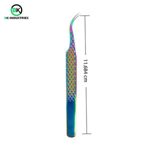Pinces à cils de haute qualité pour l'application des cils, pinces à cils en acier inoxydable légères pour une manipulation facile - Product Image 2