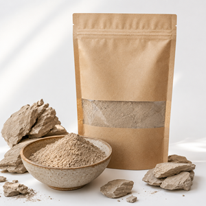 Arcilla Ghassoul Pura a Granel, Arcilla Volcánica Marroquí Orgánica, Stevensita Blanca, Roja y Verde, Certificación Ecocert, Venta al por Mayor, Grado Cosmético y Spa - Product Image 1