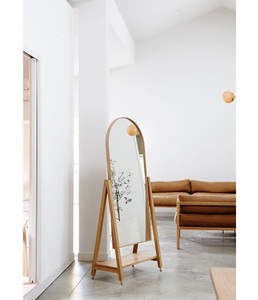 Miroir sur pied moderne en bois en forme de A pour la chambre à coucher contemporaine, style de dressing et de décoration - Product Image 5