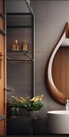 Miroir mural en bois artisanal exclusif, écologique, durable, de forme irrégulière, de luxe, épaisseur 4 mm, pour la maison et l'hôtel