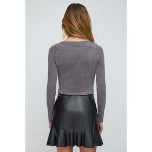 Blusa Casual sin Costuras de Manga Larga con Logotipo Frontal - Product Image 4