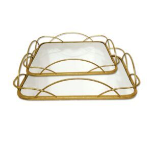 Plateau de service Design attrayant de Style tendance avec émail autocollant bleu fini pour une utilisation de service de Noël dans un plateau en gros - Product Image 6