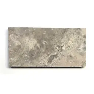 Plata 3x6 cepillado sin llenar Metro travertino piso pared azulejo libro partido ignífugo para sala de estar comedor escalera uso (vendido - Product Image 1