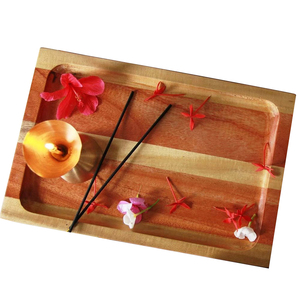 Plateau de service rectangulaire en bois tendance pour mariages, traiteurs, restaurants de luxe, cafés et hôtels - Product Image 3