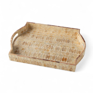 Bandeja Decorativa Hecha a Mano con Incrustaciones de Nácar Natural, Ecológica, para Mesa de Hogar, Vietnam - Product Image 2