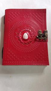 Journaux en papier de coton faits à la main avec couverture rigide en cuir d'agate, matériau en cuir véritable revendu par les magasins d'art et d'artisanat - Product Image 6