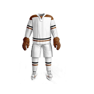 Camiseta de hockey personalizable para equipos, uniforme de equipo de hockey sobre hielo personalizado para hombres al por mayor, dobladillo elástico por sublimación ajustado/Regular - Product Image 5