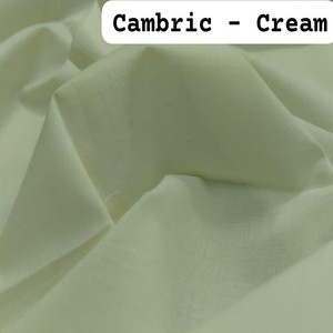 Fabricant de tissus de qualité supérieure super doux personnalisé de l'Inde Collection de tissus Cambric unis en coton 100% de couleur naturelle - Product Image 2