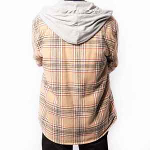 Premium <b>Men's</b> Fleece Hooded <b>Jacket</b> Thickened <b>Flannel</b> Lining Full Zip Plaid Shirt <b>Jacket</b> For winter <b>jacket</b> Cold Weather - Product Image 4