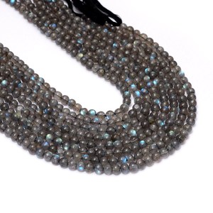 ลูกปัดลาบราโดไรต์ AAA+ ขนาด 6 มม. รูปทรงกลมเรียบ ลูกปัดลาบราโดไรต์ธรรมชาติ ลูกปัดพลอยกึ่งมีค่าสำหรับทำเครื่องประดับ - Product Image 4