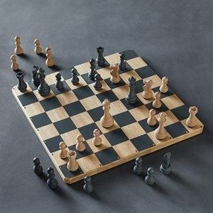 Traditional wooden <b>chess</b> <b>board</b> with authentic <b>game</b> layout built for accuracy comfort and enjoyable playing sessions - Product Image 3