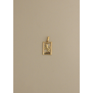 Vintage 18K Saratoga Race Horse Pendant White <b>Gold</b> Rose <b>Gold</b> Accents Religious Style Charm Jewelry Unisex Everyday Wear - Product Image 1