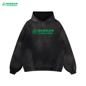 Nouvel Arrivage – Sweat à Capuche Streetwear Homme Oversize en Molleton Épais Délavé à l'Acide/Terry Français 300g Coton Tie-Dye avec Logo Brodé – Hiver - Product Image 4
