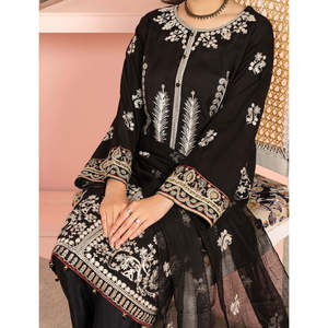 Ensemble de costume en coton à deux pièces pour femmes Elaheh, design orné - Product Image 5