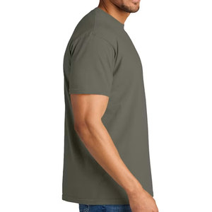 T-shirt Premium Personnalisé pour Homme en Coton Biologique Léger, Respirant, Uni, Coupe Ample, Style Streetwear d'Été avec Poche - Product Image 4