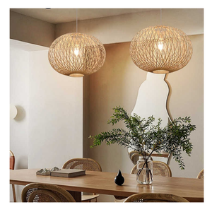 Suspension en bambou faite à la main traditionnel moderne salon Restaurant décor suspendu lustre en rotin fabriqué au Vietnam usine - Product Image 3