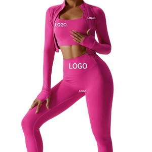 2025 nuevo estilo personalizado corriendo patrón sólido de talla grande Fitness ropa de mujer servicio OEM con logotipo de cintura disponible al por mayor - Product Image 3