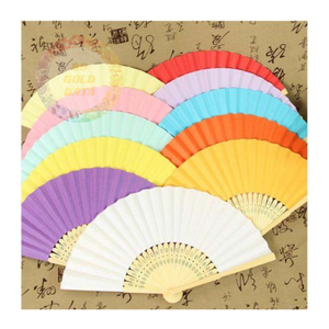 Abanico de mano de bambú Abanicos de mano de bambú Ventilador plegable de mano grande de bambú impreso personalizado para promoción - Product Image 2