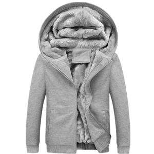 Sudadera con capucha de ajuste regular de lana impermeable transpirable de invierno Unisex grueso con cremallera y logotipo personalizado de alta calidad - Product Image 4