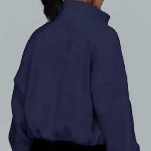 Top corto de manga larga con estilo de Color sólido, Sudadera con capucha para mujer, gran oferta por temporada, transpirable, con cordón, Top corto, sudaderas con capucha 2025 - Product Image 6