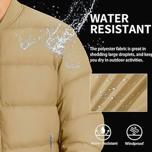 Chaqueta de Invierno para Hombre, Personalizada, de Alta Calidad, Ligera, Reflectante, Impermeable, Transpirable, con Relleno de Algodón, Cuello Mao, Tipo Puffer - Product Image 2