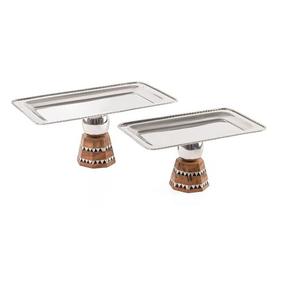 Luxury bowl for <b>Chocolate</b> Serving Metal Bowl With Wooden Stand For Sweets Dates / <b>Chocolate</b> <b>hampers</b> Available in wholesale price - Product Image 2