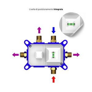 Mezclador de ducha monomando montado en la pared de la serie Jazz Art, desviador de 3 vías, sistema de caja de fácil instalación, grifos de baño y ducha - Product Image 6