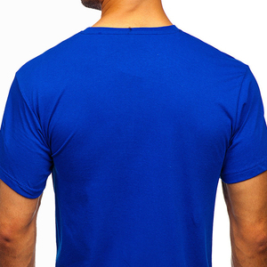 เสื้อยืดผู้ชายน้ำหนักเบาคอ100% ตตอนออร์แกนิกผ้าถักลายตัวอักษรคอลเลกชันใหม่ - Product Image 5