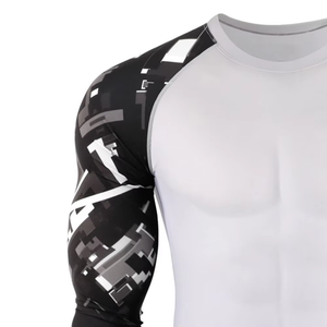 Supplier Rash Guard Bjj Surfing Swimming UV Protection Long Sleeve MMA Men's Rashguard UPF 50 <b>Surf</b> Shirt - Product Image 4
