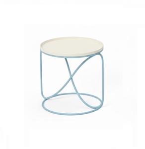 Mesa Auxiliar Decorativa con Acabado en Polvo Azul, Nueva Mesa Auxiliar Hecha a Mano a Precio de Mayoreo para Sala de Estar - Product Image 2