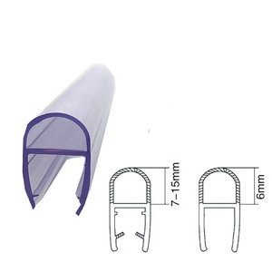 Dải Niêm Phong PVC Chống Va Chạm Cửa Trượt Phòng Tắm Chống Nước Trong Suốt Hình Chữ D Dải Niêm Phong Cửa Kính Phòng Tắm - Product Image 3