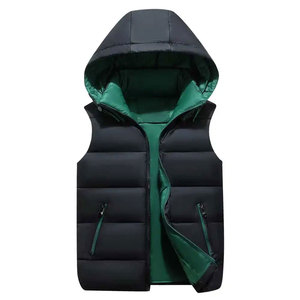 Gilet matelassé en duvet pour homme, personnalisé, hiver, 100% nylon, col montant, fermeture éclair, vêtements de sport, vêtements de travail - Product Image 1