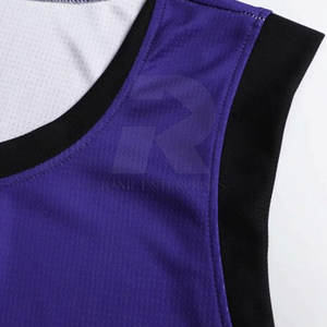 Uniforme de Baloncesto para Hombre, Último Modelo, Nuevo Diseño, Sin Mangas, Transpirable, Ligero, de Poliéster - Product Image 4
