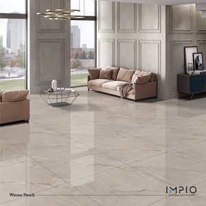 Azulejos de suelo esmaltados de porcelana marrón claro de alta calidad, pulido grande para dormitorio, sala de estar, clásico moderno, demanda Popular - Product Image 6