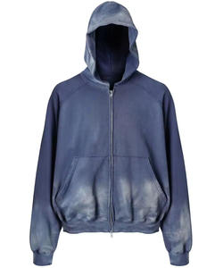 Sudadera de Algodón 100% Personalizada de Alta Calidad, Estilo Vintage, Lavada, Sublimada, Extra Grande, Desgastada, con Efecto Ácido y Decoloración Solar, para Invierno - Product Image 2