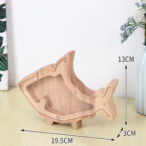 กระปุกออมสินทำจากไม้รูปสัตว์สำหรับเก็บเหรียญและเงินสด - Product Image 6