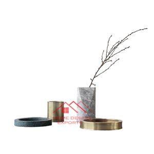 Florero de mármol natural puro 100% de diseño de lujo moderno de nueva llegada para la decoración del hogar a precio mayorista - Product Image 5