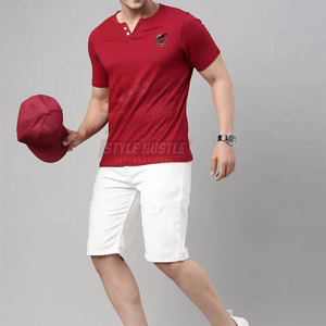 เสื้อยืดเฮนลีย์ดีไซน์ใหม่สำหรับผู้ชาย เสื้อยืดเฮนลีย์ลำลองสำหรับผู้ชาย เสื้อยืดเฮนลีย์สำหรับฤดูร้อนสำหรับผู้ชาย ขายส่ง - Product Image 2