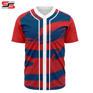 Vente chaude personnalisé blanc 100% Polyester Baseball chemise bouton personnalisé Baseball Jersey - Product Image 6
