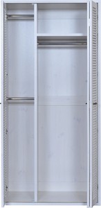 ตู้เสื้อผ้าไม้บานเกล็ดแบบพับได้สีน้ำตาลสีขาวหรูหราทันสมัยสำหรับห้องนอน - Product Image 3