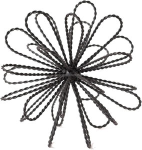 Starburst décoratif en fer forgé enduit de poudre noire pour les designers d'intérieur et les grossistes en décoration - Product Image 1