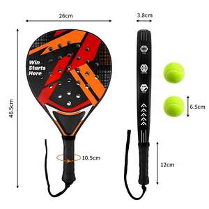 Raquette <span class=keywords><strong>de</strong></span> padel personnalisée, surface en <span class=keywords><strong>fibre</strong></span> <span class=keywords><strong>de</strong></span> carbone ABS avec noyau en mousse EPE EVA Memory Flex, raquette <span class=keywords><strong>de</strong></span> padel légère - Product Image 2