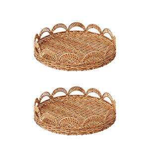 Plateau de service en rotin écologique fait à la main de style vintage passe au lave-vaisselle pour les décorations de fête en gros du Vietnam - Product Image 4