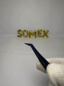 Recubrimiento en Polvo azul para mujer de la mejor calidad con punta dorada Pinzas de extensión de pestañas de volumen de 90 grados - Product Image 6