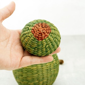 Green Small Macrame <b>Basket</b> <b>For</b> Daily Essentials Vanity Use Jewelry Earrings <b>Storage</b> And Decorative Organizer From India - Product Image 4