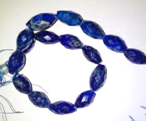 Lapis Lazuli ธรรมชาติลูกปัดพลอย briolette ขนาด7x12-8x16mm 8นิ้วยาวเส้น - Product Image 1