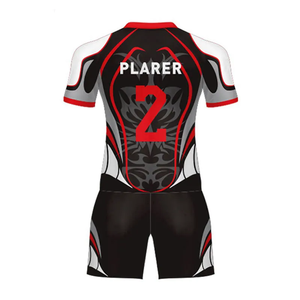 Uniformes de rugby 100% polyester entièrement imprimés par sublimation, respirants, anti-humidité, pour adultes, maillots et shorts entièrement personnalisés - Product Image 2