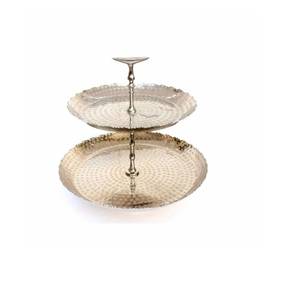 Venta caliente Soporte de pastel de aluminio de 3 niveles Soporte de fruta de aluminio Exhibición de postres Torres de cupcakes Soportes Herramientas de pastel de La India - Product Image 5